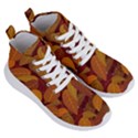 Watercolor Leaves Leaf Orange Women s Lightweight High Top Sneakers View3