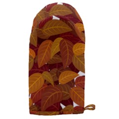 Watercolor Leaves Leaf Orange Microwave Oven Glove