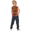 Watercolor Leaves Leaf Orange Kids  Sport Tank Top View2