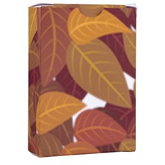 Watercolor Leaves Leaf Orange Playing Cards Single Design (rectangle) With Custom Box