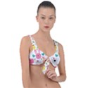 Cute Animals Cartoon Seamless Background Front Tie Bikini Top View1