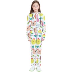 Cute Animals Cartoon Seamless Background Kids  Tracksuit