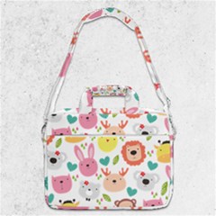 Cute Animals Cartoon Seamless Background Macbook Pro 13  Shoulder Laptop Bag 