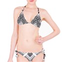 Black And White Modern Texture Seamless Print Fabric Pattern Classic Bikini Set View1