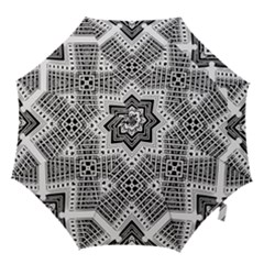 Black And White Modern Texture Seamless Print Fabric Pattern Hook Handle Umbrellas (small)