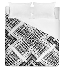 Black And White Modern Texture Seamless Print Fabric Pattern Duvet Cover (queen Size)