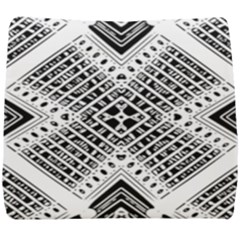 Black And White Modern Texture Seamless Print Fabric Pattern Seat Cushion by Jancukart