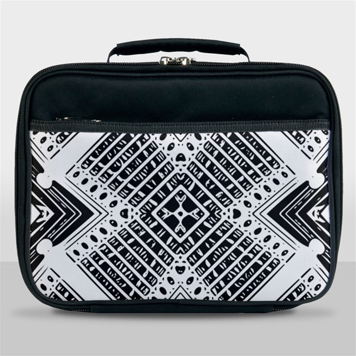 Black And White Modern Texture Seamless Print Fabric Pattern Lunch Bag