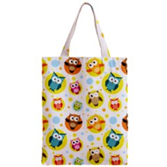 Owl Bird Cartoon Zipper Classic Tote Bag by Jancukart