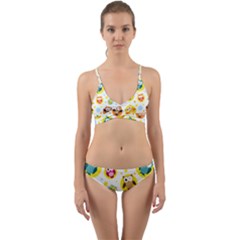 Owl Bird Cartoon Wrap Around Bikini Set