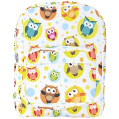 Owl Bird Cartoon Full Print Backpack