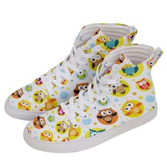 Owl Bird Cartoon Women s Hi-top Skate Sneakers by Jancukart