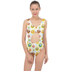 Owl Bird Cartoon Center Cut Out Swimsuit