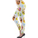 Owl Bird Cartoon Lightweight Velour Leggings View3