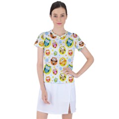 Owl Bird Cartoon Women s Sports Top