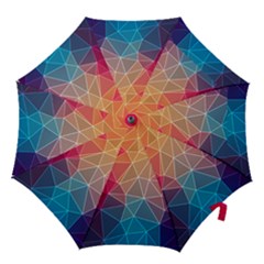 Multicolored Geometric Origami Idea Pattern Hook Handle Umbrellas (small)