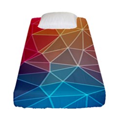 Multicolored Geometric Origami Idea Pattern Fitted Sheet (single Size)