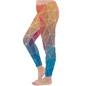 Multicolored Geometric Origami Idea Pattern Classic Winter Leggings View2