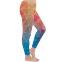 Multicolored Geometric Origami Idea Pattern Classic Winter Leggings View3