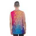 Multicolored Geometric Origami Idea Pattern Men s Basketball Tank Top View2