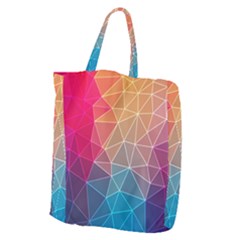 Multicolored Geometric Origami Idea Pattern Giant Grocery Tote