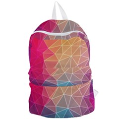 Multicolored Geometric Origami Idea Pattern Foldable Lightweight Backpack