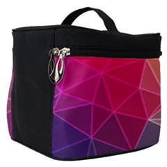 Multicolored Geometric Origami Idea Pattern Make Up Travel Bag (small)