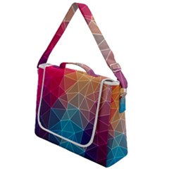 Multicolored Geometric Origami Idea Pattern Box Up Messenger Bag by Jancukart