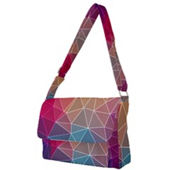 Multicolored Geometric Origami Idea Pattern Full Print Messenger Bag (s) by Jancukart