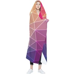 Multicolored Geometric Origami Idea Pattern Wearable Blanket by Jancukart