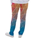 Multicolored Geometric Origami Idea Pattern Women s Casual Pants View2