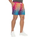 Multicolored Geometric Origami Idea Pattern Men s Runner Shorts View2