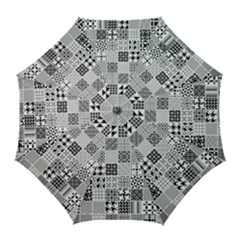 Black And White Geometric Patterns Golf Umbrellas