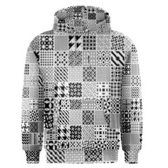 Black And White Geometric Patterns Men s Core Hoodie