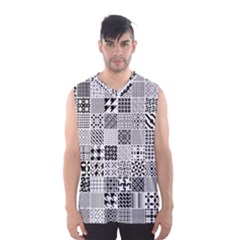 Black And White Geometric Patterns Men s Basketball Tank Top