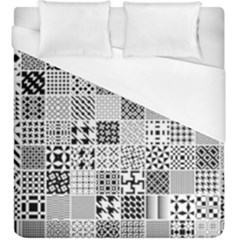 Black And White Geometric Patterns Duvet Cover (king Size)