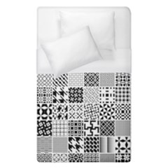 Black And White Geometric Patterns Duvet Cover (single Size)