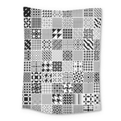 Black And White Geometric Patterns Medium Tapestry