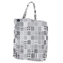 Black And White Geometric Patterns Giant Grocery Tote View1