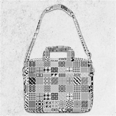 Black And White Geometric Patterns Macbook Pro 13  Shoulder Laptop Bag 