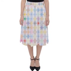 Spirals Twirls Abstract Geometric Art Pattern Classic Midi Skirt