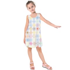 Spirals Twirls Abstract Geometric Art Pattern Kids  Sleeveless Dress