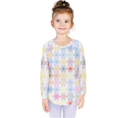 Spirals Twirls Abstract Geometric Art Pattern Kids  Long Sleeve Tee