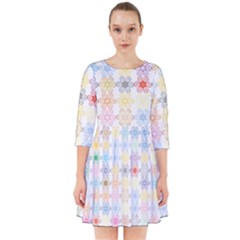 Spirals Twirls Abstract Geometric Art Pattern Smock Dress