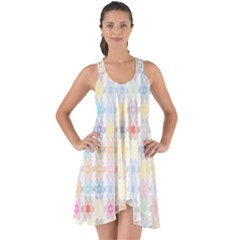 Spirals Twirls Abstract Geometric Art Pattern Show Some Back Chiffon Dress