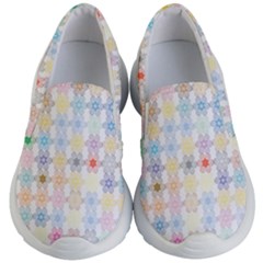 Spirals Twirls Abstract Geometric Art Pattern Kids Lightweight Slip Ons