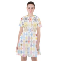 Spirals Twirls Abstract Geometric Art Pattern Sailor Dress