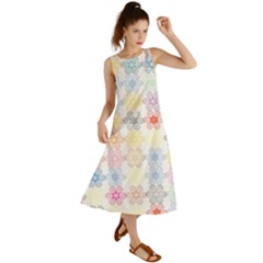 Spirals Twirls Abstract Geometric Art Pattern Summer Maxi Dress