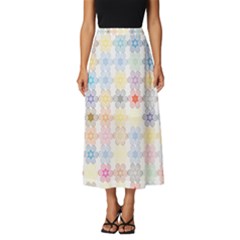 Spirals Twirls Abstract Geometric Art Pattern Classic Midi Chiffon Skirt