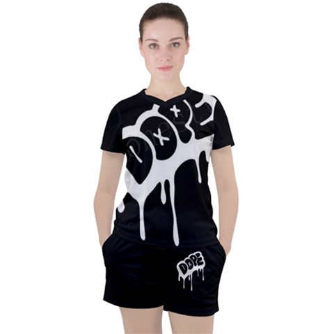 Dope Women s Mesh Tee And Shorts Set by Infinities